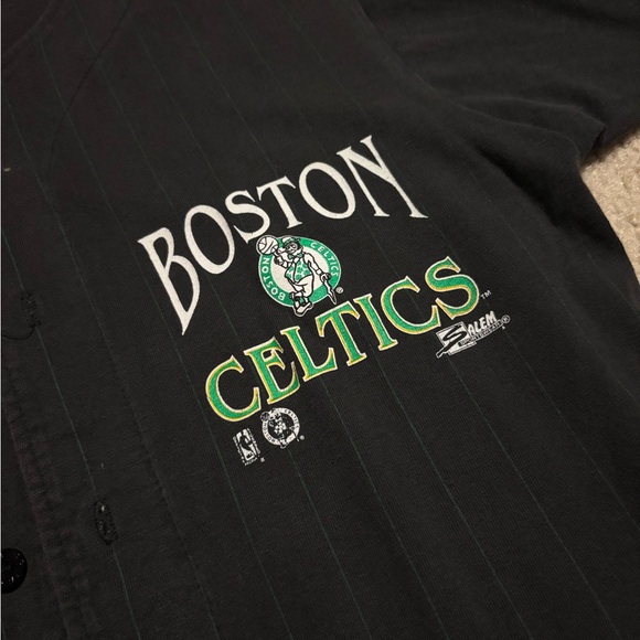 Vintage 1990s Salem Sports Boston Celtics Black and Green Jersey - Picture 2 of 5